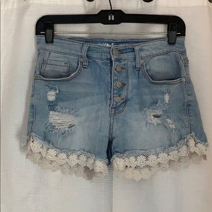 High Rise Jean Shorts